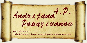Andrijana Popaživanov vizit kartica